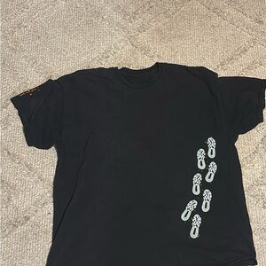 Cactus Jack by Travis Scott Black Tee with Footprint Design